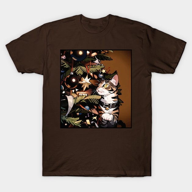 Christmas Kitty T-Shirt by WildChed ArtisTee